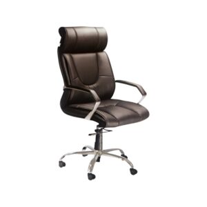 High Back Leather Office Chair with Chrome Base - LDI 041