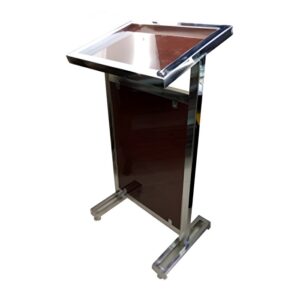 Laxmi Stainless Steel Wooden Podium Stand - LPO 001
