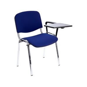 Chrome Frame Training Chair with Fabric Cushion & Writing Pad - LTR 006