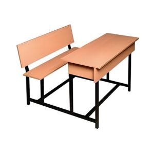 Two-Seater Wooden Top Student Desk with Metal Frame - LTR 030