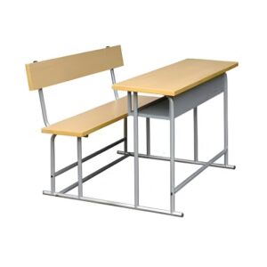 Two-Seater Classroom Desk with Powder-Coated Metal Frame - LTR 031