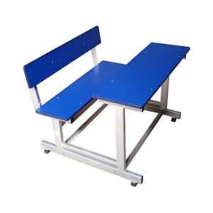 Two-Seater School Desk and Bench (Blue Finish) - LTR 032